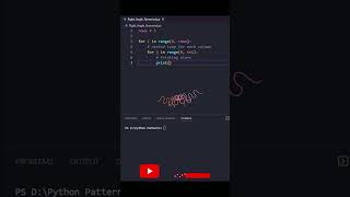 Right Angle Pyramind Pattern in Python | #shorts #pythonshorts #coding  #programming #datascience