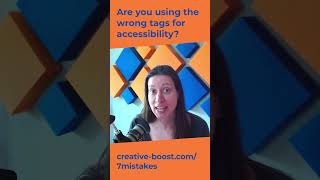 You might be using the wrong tags for accessibility! #shorts