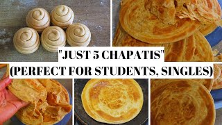 Perfect Soft Brown & White Chapatis: 5-Piece Recipe