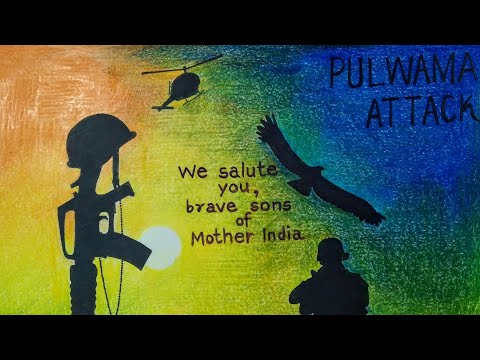 TRIBUTE TO INDIAN ARMY IN PULWAMA ATTACK | COLOUR PENCIL DRAWING #IamBOLT