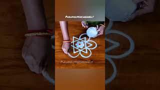 daily use rangoli design with dots #shorts #trendy @PUDUMAIPENCHENNELS