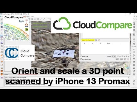 How to orient and scale 3D Model CloudCompare - cómo orientar y escalar modelo 3D #CloudComare