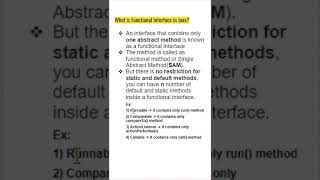 What is Functional Interface in Java?