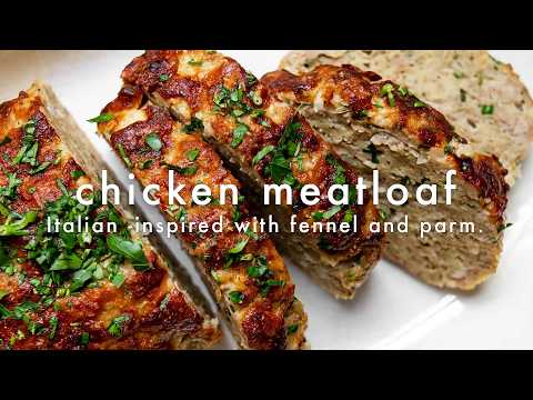 Chicken Meatloaf with Fennel and Parmesan (Homemade Italian Meatloaf)