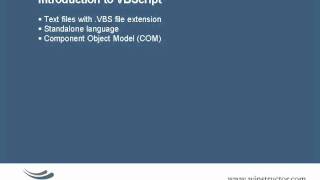 VBScript - Introduction to VBScript (1 - 9)
