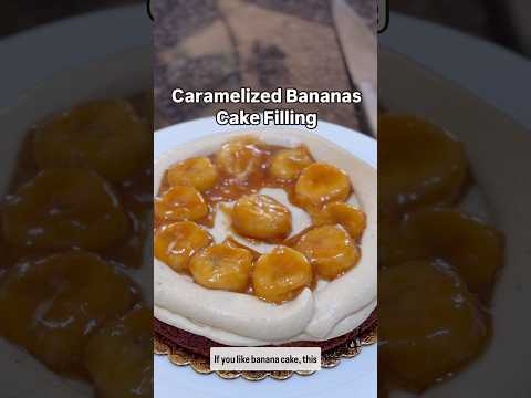 Carameized banana cake filling #cake #cakefilling #caramelized