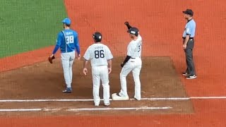 平沼翔太 同点タイムリーヒット＆２盗！【西武vs日本ハム】2023/7/17