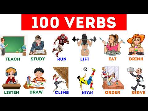 100+ Common Verbs in English with Examples | Action Verbs For Beginners | English Vocabulary