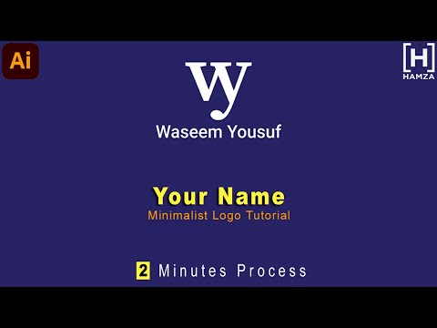 Name MINIMALIST Logo Design || Adobe Illustrator Tutorial || Logo Design By HAMZA