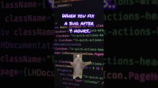 when fixing a bug breaks everything #programming #bugfixed #devhumor