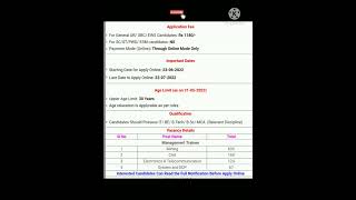 Coal India Limited Recruitment 2022 – Apply Online for 1050 Posts