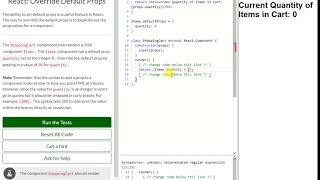 REACT: Override Default Props (17)