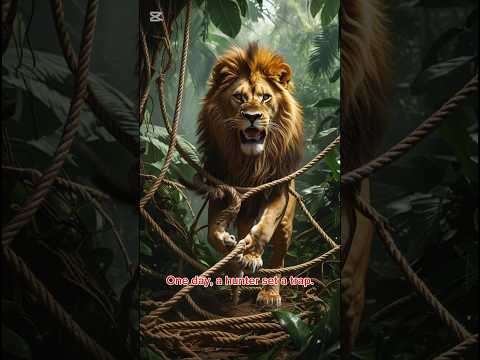 "Lion & Mouse – A Short Story With Big Lesson |  English | Moral Story"