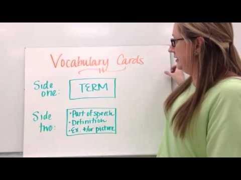Vocabulary Flash Cards