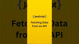 How to Fetch data using fetch API in JavaScript. #shorts #learning #api #basiccode