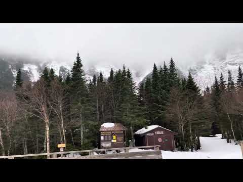Hermit Lake Shelters, Mount Washington, Dec. 2023 with @rollervlogs9369