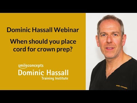 When should you place cord for crown prep?