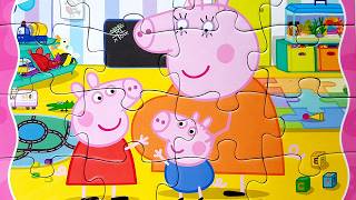 Peppa Pig, George and Mummy Pig PUZZLE Video for Kids Peppa Pig puzzles for kids Jigsaw puzzle games