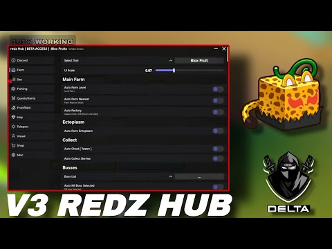 [🎃TIGER🐯] BLOX FRUIT ☠️- New V3 Update Redz Hub Script Auto level Aura Farming + Aimbot skill