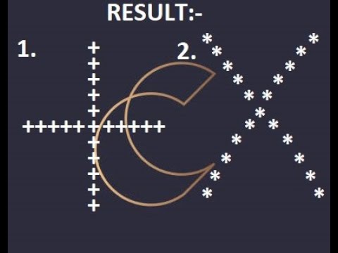 How To Make plus And X Star Pattern In C Language.|| Pattern Part 9