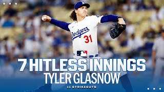 Tyler Glasnow was UNTOUCHABLE! Dodgers starter throws 7 hitless innings, strikes out 11! 😤