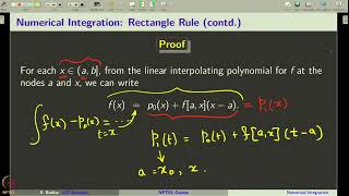 Week 10 : Lecture 48 : Numerical Integration: Rectangle Rule