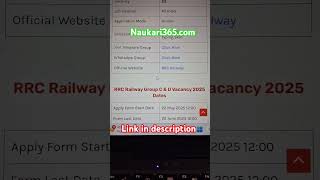 RRC Northern Railway Group C & D Recruitment 2025 Apply Online