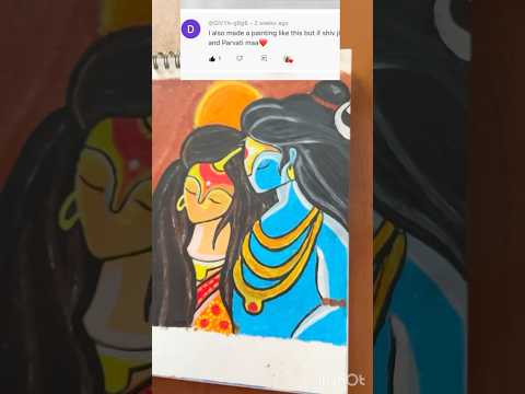 shiva Parvati drawing 😍🥰😇#shorts #drawing #viral #trending #mahadev#shivparvati