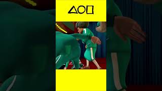 🔘🔺☂️ SQUID GAME 🔴 Glass Bridge Challenge ENDING 🟢 | Scary Teacher 3D Funny Game #shorts #2