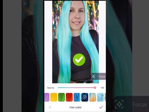 Change my hair color app #beauty #haircolorchange #makeupapp #trending #bluehair #greenhair #purple