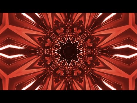 🔴 Metallic NEON Red Mandala in VJ  LOOP| Relax | Motion 4k Screensaver | Abstract Background | 2023
