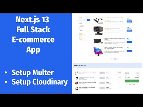 Next.js 13 Full Stack E-commerce App #17 | Setup Multer & Cloudinary for Images