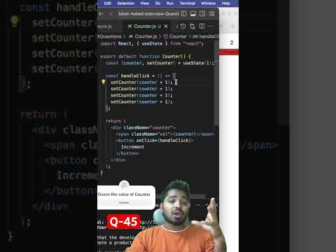 (Q-45) Most asked React interview question #interview #javascript #react
