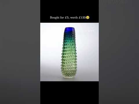 1980s Czech Prachen Hobnail Art Glass Vase by Frantisek Koudelka#vintage#retro#vintagelove#thrifted