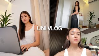 UNI VLOG · productive day(s) in my life, finals, gua sha routine, pr haul, dlsu events!
