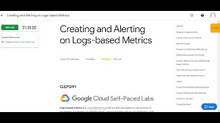 QUICKLAB: (Quest - 619) Creating and Alerting on Logs-based Metrics