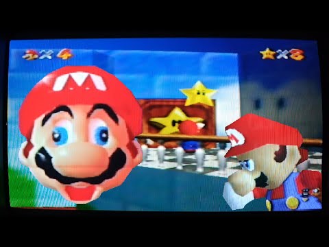Super Mario 64 preparing for the first Bowser fight officially captured on a CRT and Nintendo 64