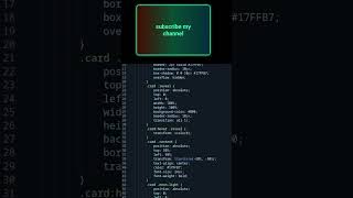 Simple text card HTML CSS #webdesign #design #card #viralvideo #fold