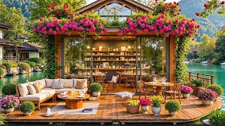 Refreshing Spring Jazz Music To Stress Relief - Soft Jazz At Lakeside Cafe Ambience For Unwind