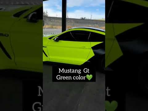Green color supercar Mustang gt #mustang #supercars