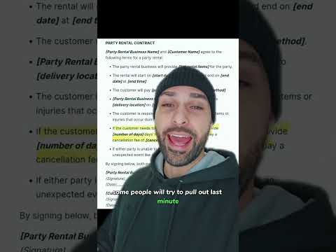 Party Rental Contract