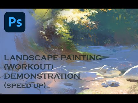 HOW TO PAINT LANDSCAPE PAINTING (DEMO)