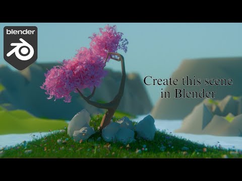 How I Made This Relaxing Low Poly Scene in Blender | Timelapse