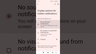 mobile notifications sound off | Display options for hidden notification #hiddensettings