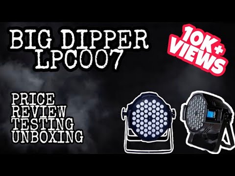 UNBOXING BIG DIPPER LPC 007 PAR LIGHT// TESTING WITH DMX 512 CONTROLLER