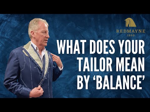 Understanding the term "balance" on a Savile Row suit. savilerowsuit.com
