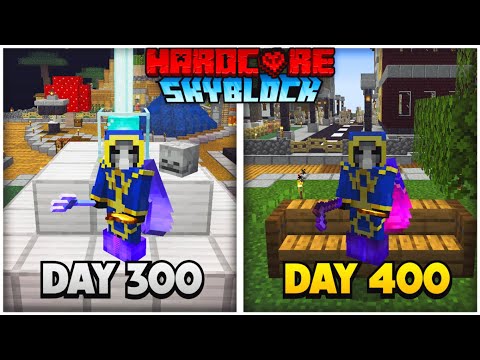I Survived 400 Days of Skyblock in Hardcore Minecraft