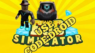 Use code:Droid (Egg simulator)Roblox2020