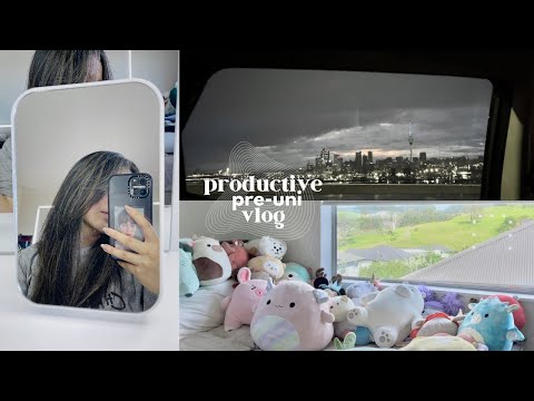 productive pre-uni vlog 💬 hair appointment, room cleaning & uni orientation