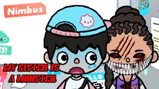 👾👾My Sister is a MONSTER!😈😈 Toca Boca Horror